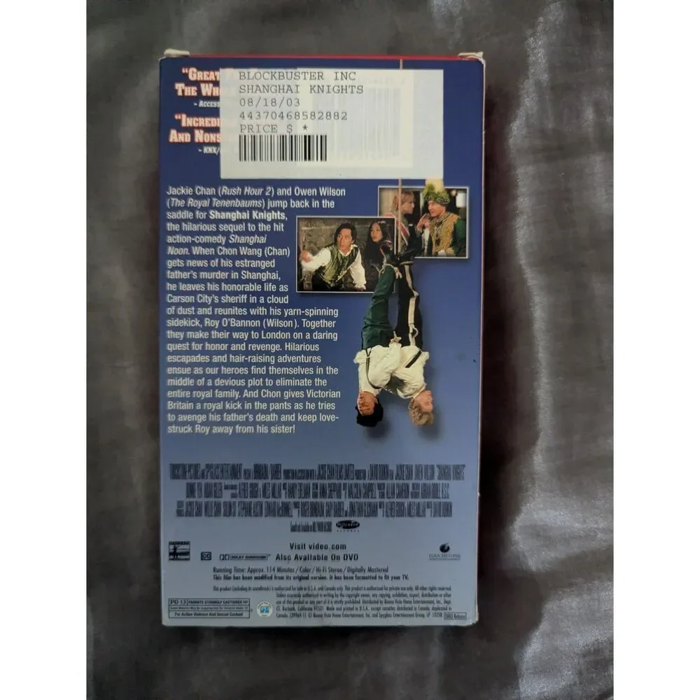 Shanghai Knights VHS 2003 Jackie Chan - Picture 2 of 4